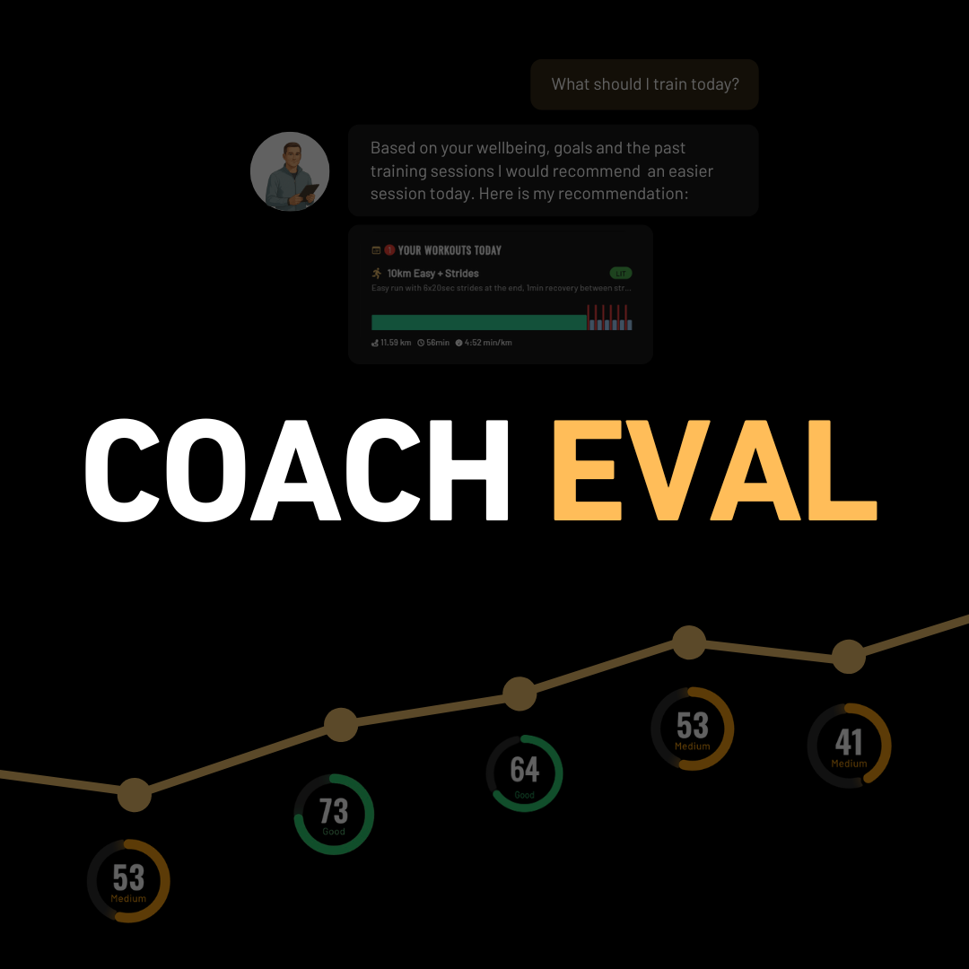 CoachEval – Evaluating AI model performances on agentic coaching in endurance sports.